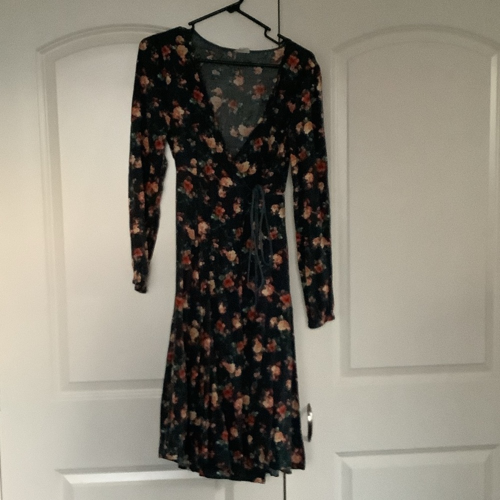 Multicolor Floral wrap around dress